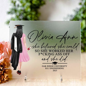Custom Graduation Gift for Her Keepsake Print Personalized Gifts College High School Grad School Class of 2025 Gift for Daughter Sister