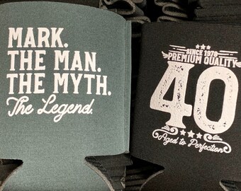 The Man The Myth The Legend Birthday Gift for Dad Customized Can Coolers Beer Holder 30th 40th 50th Party Favors Milestone Birthday for Him