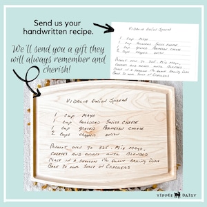 Personalized Cutting Board Engraved Cutting Board Handwritten Recipe Family Recipe Moms Recipe Christmas Gift Housewarming Memorial Gift