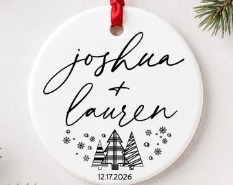 Personalized Couple Names Christmas Ornament Couples Christmas Ornament Our First Christmas Together New Couple Christmas Gift Ceramic 2026