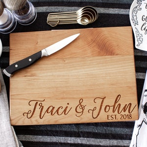 Personalized Cutting Board Wedding Gift for Mom Engraved Cutting Board Custom Cutting Board Housewarming Gift New Home Anniversary Birthday