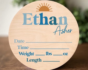 Baby Announcement Sign Baby Name Sign for Hospital Newborn Name Sign for Hospital Birth Announcement Sign for Hospital Baby Arrival Sign