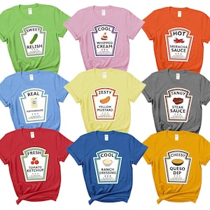 Condiment Shirts for Halloween - Condiment Shirts for Adults - Condiment Shirts for Women - Halloween Matching Condiment Shirts - Funny