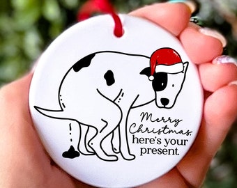 Dog Pooping Ornament Dog Christmas Ornaments Funny Christmas Ornaments Poop Ornament White Elephant Gifts Dog Lover Gifts For Women Men