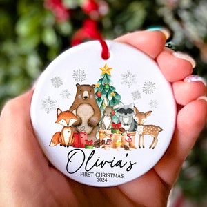 Adorno navideño personalizado para bebé 2025, regalo para bebé recién nacido, regalo para baby shower, primer regalo navideño, adorno de recuerdo para bebé, adorno con nombre personalizado