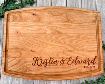 Engraved Cutting Board Personalized Wedding Gift Personalized Cutting Board House Warming Gift Anniversary Present Real Estate Closing Gift