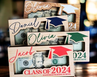 Graduation Money Holder Stand - Personalized Graduation Money Holder - 2024 Graduation Money Holder - Graduation Gifts 2024 - Class of 2024