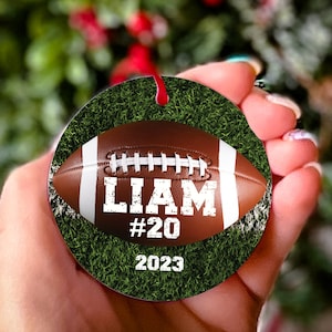 Football Christmas Ornament Football Gifts Personalized Ornament Football Gift Ideas Football Coach Gift Custom Football Keepsake for Him
