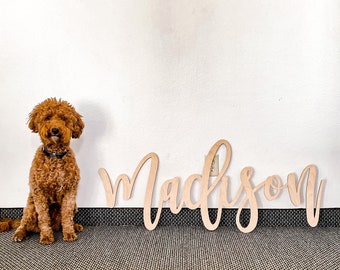 Dog Name Sign Pet Name Sign Dog Mom Gift Pet Lover Gift Custom Dog Sign Dog Wall Art Dog Decor Wooden Wall Art Pet Wood Sign Dog Room Decor