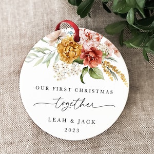 Our First Christmas Together Personalized Christmas Ornament Gift for New Couple Keepsake Gift for Boyfriend Girlfriend Relationship Gift