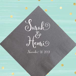 Beverage Napkins, Foil Napkins, Party Napkins, Personalized Napkins, Cocktail Napkins, Bridal Shower, Custom Napkins, Paper Napkins