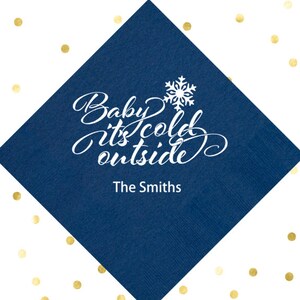 Personalized Christmas Cocktail Napkins, Christmas Napkins, Custom Napkins, Beverage Napkins, Holiday Cocktail Napkins, Party Favors