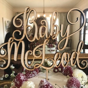 Personalized Baby Shower Cake Topper, Baby Name Cake Topper, Gender Reveal Cake Topper, New Baby Cake Topper, Neutral Baby Shower