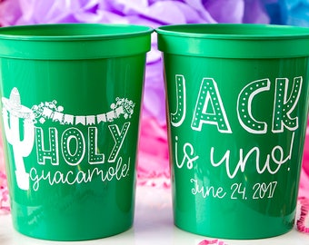 Fiesta Party Cups, Fiesta Party Decor, Fiesta Birthday, Stadium Cups, Party Favor, Taco Birthday, Personalized Cups, Birthday Cups, 1st Bday