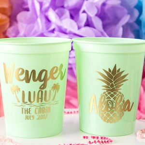 Luau Bachelorette, Luau Birthday, Luau Party, Luau Bridal Shower, Beach Bachelorette, Custom Cup, Stadium Cup, Hawaiian Luau, Luau Wedding