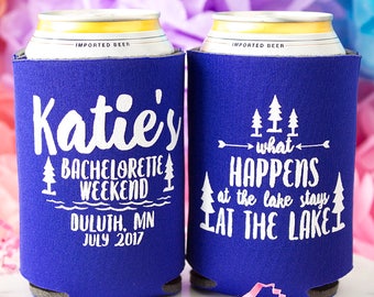 Bachelorette Favor, Bachelorette Party, Lake Bachelorette, Bridal Party, Hen Party, Can Cooler, Wedding Party, Lake Party, Girls Weekend