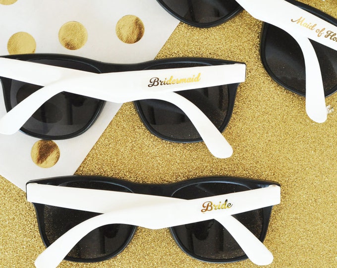 Custom Sunglasses Wedding Favor Sunglasses Bridal Party Etsy
