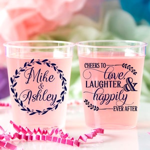 Wedding Shot Glass, Personalized Shot Glass, Plastic Custom Shot Glass, Wedding Favor Shot, Party Shot Glasses, Bachelorette Shot Glass