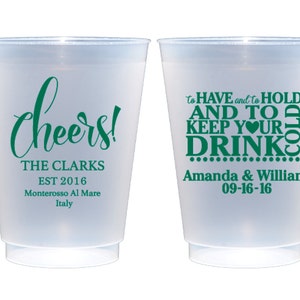 Frosted Cups, Plastic Party Cups, Monogrammed Cups, Shatterproof Cups, Wedding Cups, Anniversary Cup, Birthday Party Cup, Plastic Party Cup
