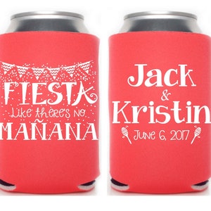 Custom Can Cooler, Mexico Wedding, Destination Wedding, Beach Wedding, Custom Wedding Favors, Mexico Party Gift, Bachelorette Party
