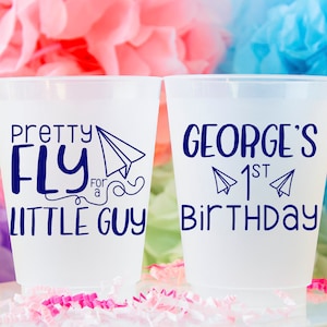1st Birthday Cups, First Birthday Personalized Cups, Boy&#39;s Birthday Party Cups, Shatterproof Cups, Frost Flex Cups, Custom Party Cups