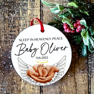 Sleep in Heavenly Peace Baby Memorial Ornament Miscarriage Pregnancy ...