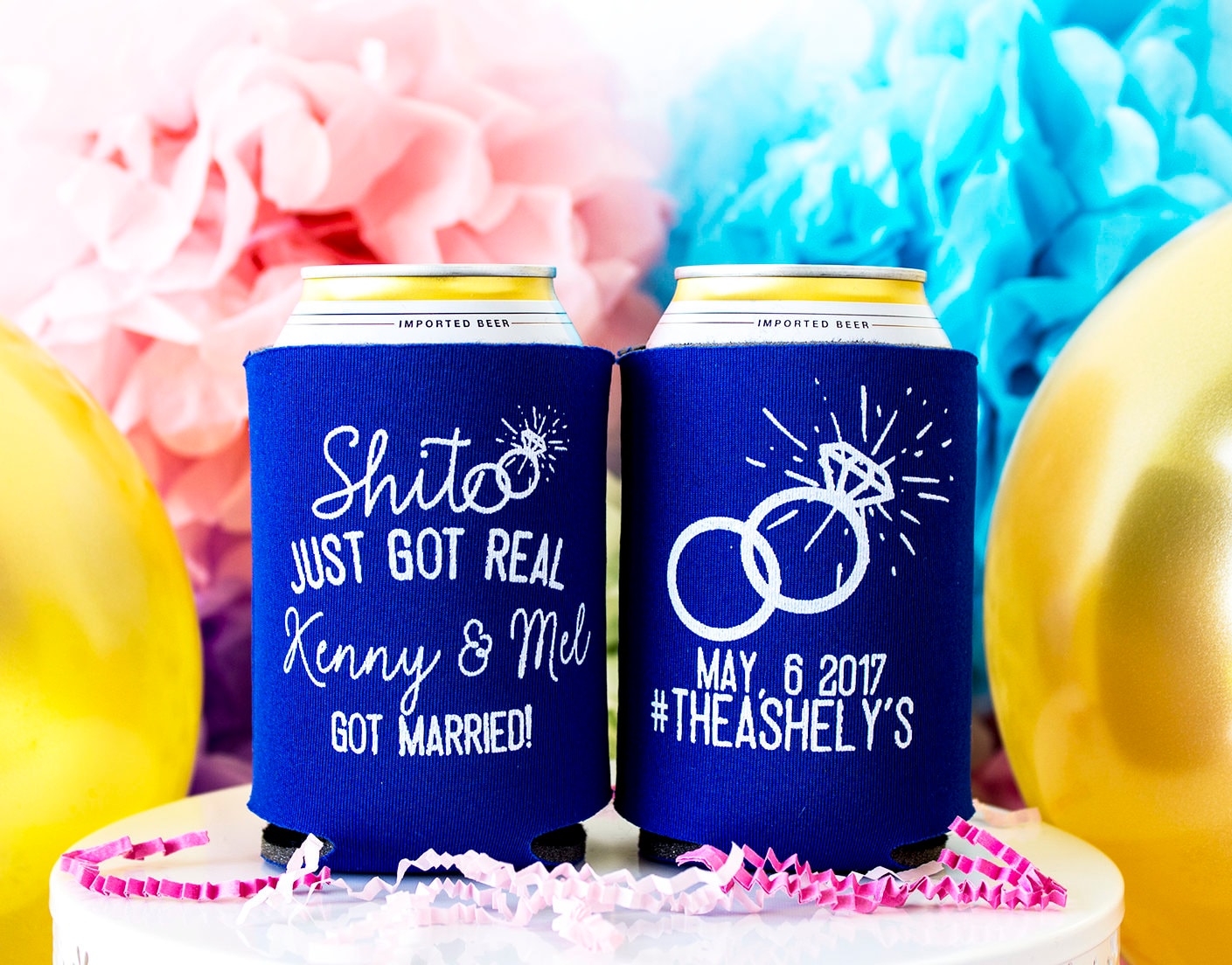 Country Wedding Koozies Cheap Custom Koozies In Bulk Personalized Wedding Koozie With Date Personalized Brides
