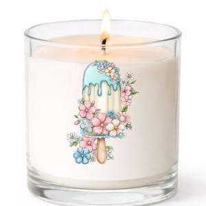 Wildflower Ice Pop UV DTF Decal Garden Frozen Treat Sticker Cup Decal Tumbler Sticker Laptop Sticker Dessert Gift afbeelding 2