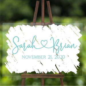 Wedding Welcome Sign Acrylic Wedding Sign Customized Sign Bridal Shower Reception Custom Acrylic Sign Personalized Sign Clear Acrylic Sign
