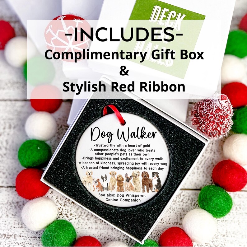 Dog Walker Gifts Dog Walker Christmas Ornament 2024 Dog Daycare Best