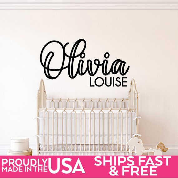 Girl Wooden Baby Name Signs For Nursery Wooden Name Sign Small (30cm)