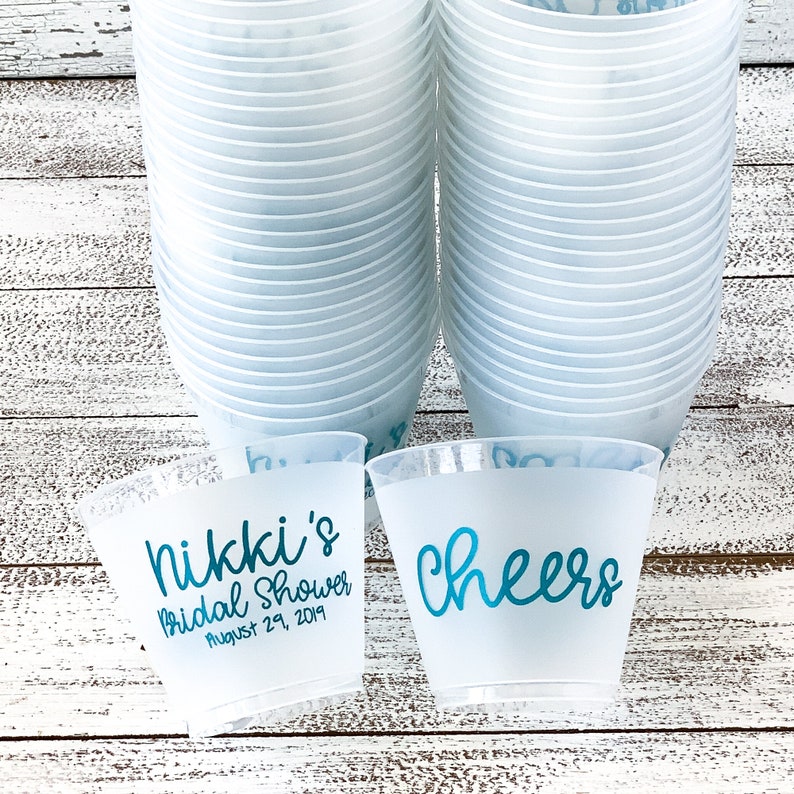 Bridal Shower Cups, Cheers Party Cups, 9oz Wine Cups, Frost Flex Wine Cups, Bachelorette Party Cups, 9 ounce Wine Cups, Plastic Wine Cups image 7