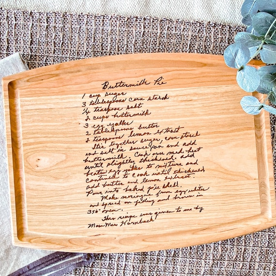 Cookware Personalized Family Recipe Cutting Board Handwritten Recipe ...