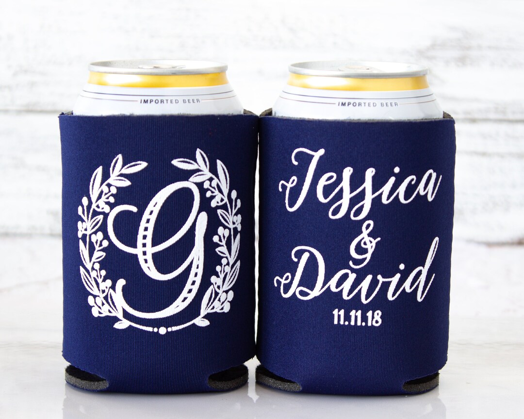 Personalized Can Cooler Wedding Can Cooler Wedding Favors for Weddings