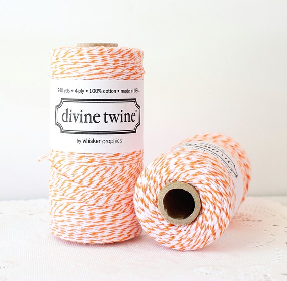 Items similar to Orange Bakers Twine, Orange Twine, Cotton Bakers Twine
