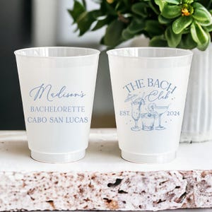 Custom Bachelorette Party Frosted Cups, Personalized Bachelorette Cups, Bachelorette Party Favors, Custom Bach Party Cups, Bride Tribe Cups image 6