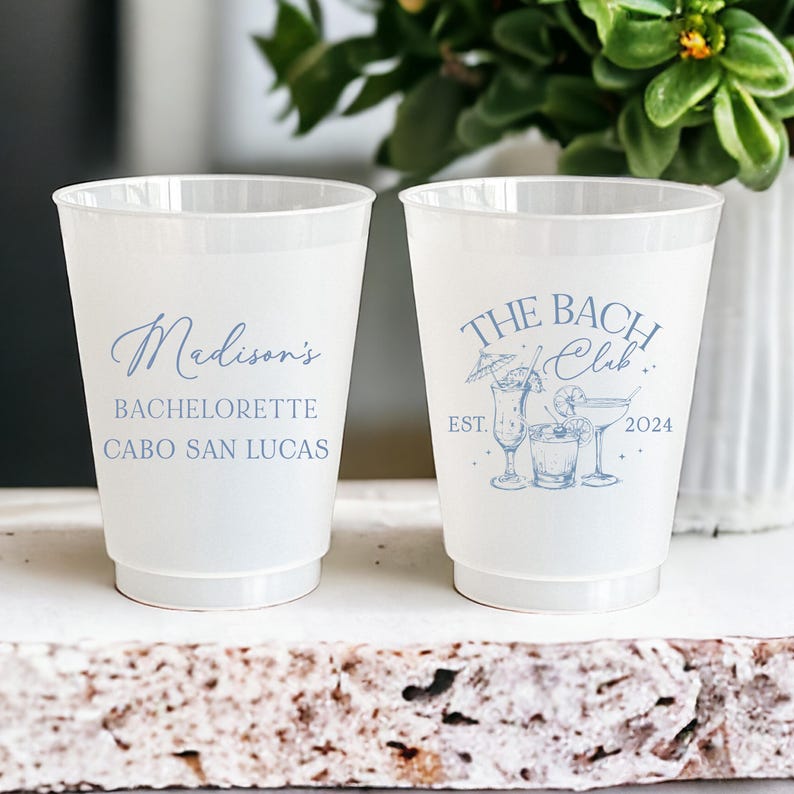 Custom Bachelorette Party Frosted Cups, Personalized Bachelorette Cups, Bachelorette Party Favors, Custom Bach Party Cups, Bride Tribe Cups image 6
