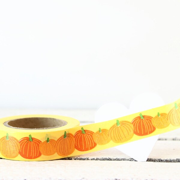 Washi Tape, Pumpkin Washi Tape, Autumn, Fall Washi Tape, Card Embellishment, Craft Tape, Gift Wrap, Decorative Tape, Planner Tape