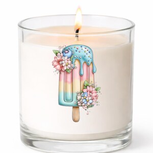 Blueberry Ice Pop UV DTF Decal Cottage Frozen Treat Sticker Cup Decal Glass Decal Tumbler Sticker Dessert Gift image 2