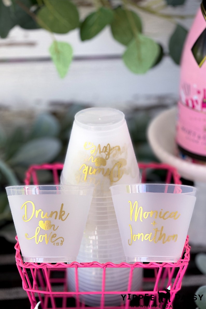 Personalized Wine Cups Custom Wedding Cups Drunk in Love 9 Etsy