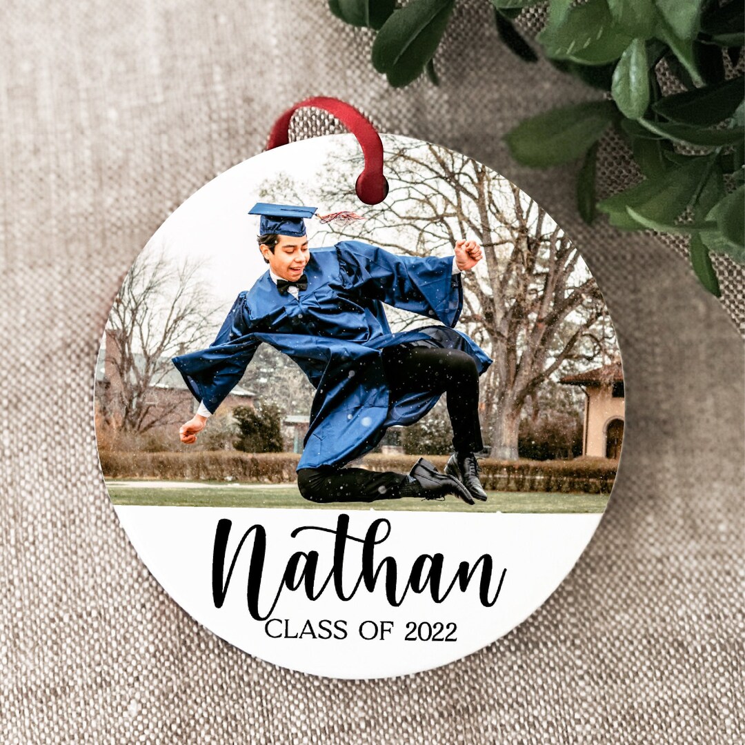 Graduation Ornament Class of 2025 Photo Ornament Personalized Gift ...