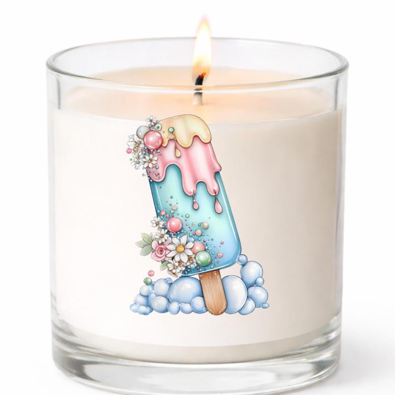 Bubble Ice Pop UV DTF Decal Daisy Frozen Treat Sticker Cup Decal Glass Decal Tumbler Sticker Sweet Treat Gift Bild 2