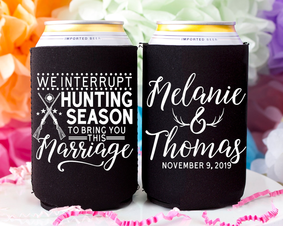 Personalized Hunting Wedding Favors Sports Wedding Gift Can | Etsy