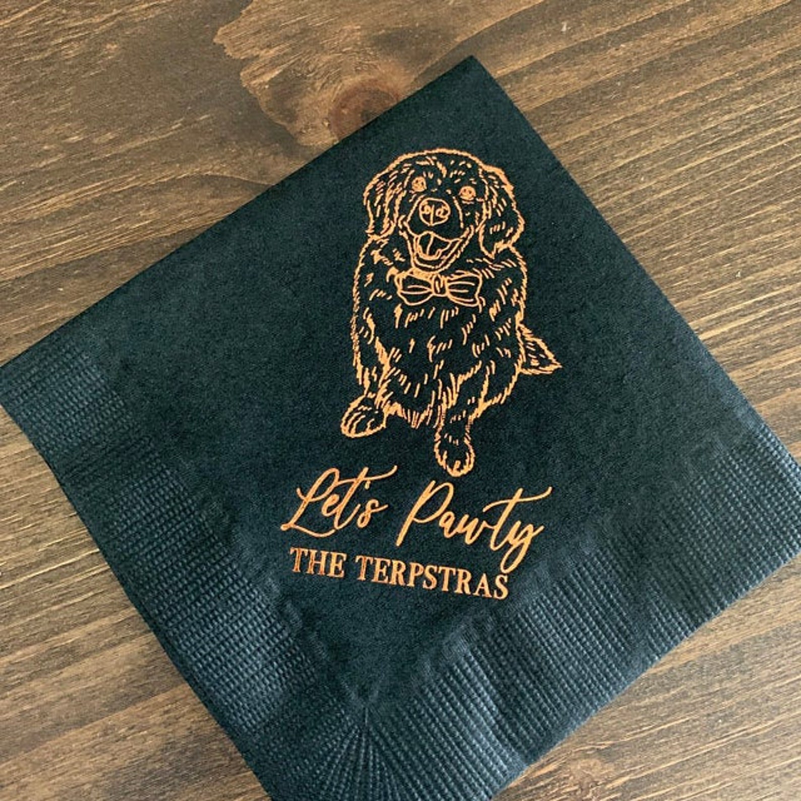 Custom Dog Wedding Napkins Goldendoodle Labradoodle Poodle Etsy