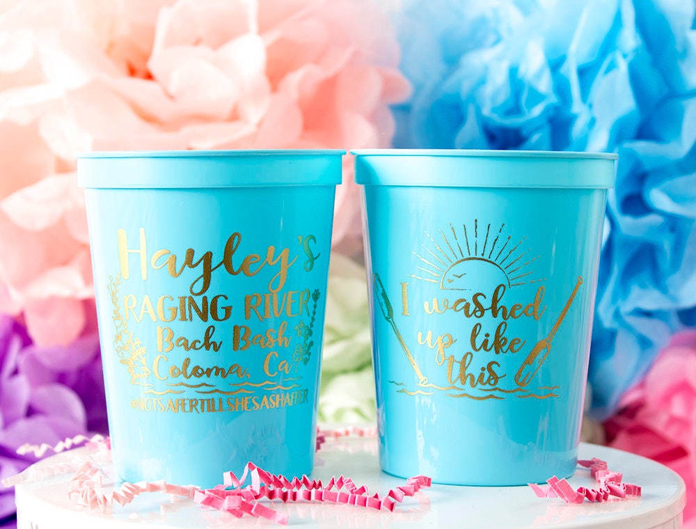 River Bachelorette Custom Party Cups Bachelorette Party Etsy