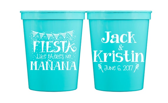 Personalized Cups Mexico Wedding Destination Wedding Fiesta Etsy