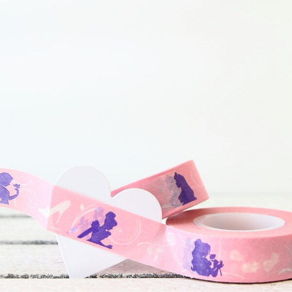 Disney Princess Washi Tape, Pink Princess Party, Disney Gift Wrap, Decorative Tape, Planner Tape, Disney Party Decor, Journaling Spot