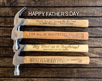 Fathers Day Gift for Dad From Kids Personalized Hammer First