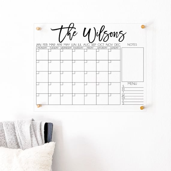 Fridge Weekly Calendar In White Or Black Magnetic Calendar For Fridge 