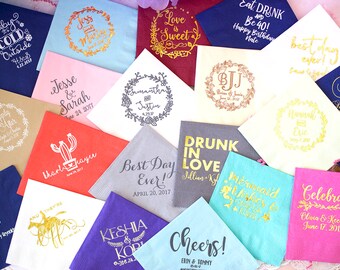 Personalized Napkins, Custom Napkins, Event Napkins, Wedding Napkins, Party Napkins, Birthday Napkins, Rehearsal Dinner, Bridal Shower